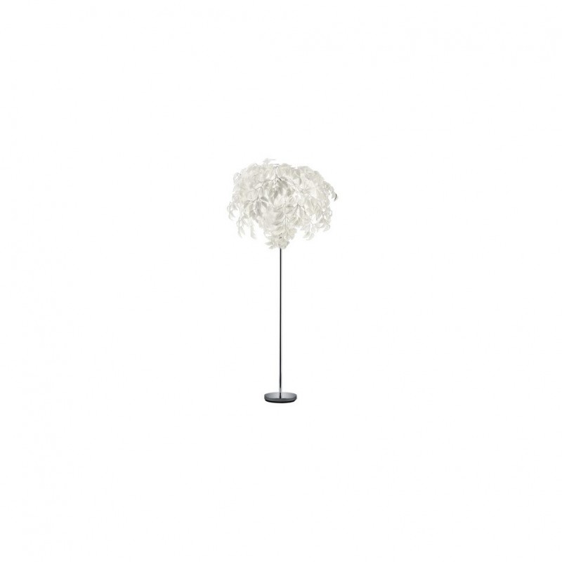 - Leavy - Chrome 3 Light Floor Lamp with White Leaves Trio-R40463001 - Leavy - Chrome 3 Light Floor Lamp with White Leaves