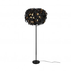 Leavy - Matt Black 3 Light Floor Lamp with Black & Gold Leaves Leavy - Matt Black 3 Light Floor Lamp with Black & Gold Leaves