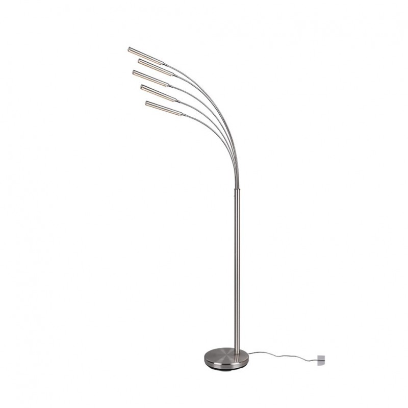- Reed - Matt Nickel 5 Light LED Floor Lamp Trio-R41031507 - Reed - Matt Nickel 5 Light LED Floor Lamp