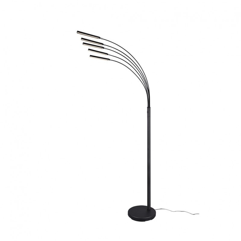 Trio-R41031532 - Reed - Matt Black 5 Light LED Floor Lamp