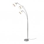 Davos - Chrome 3 Light Floor Lamp with White Shade Davos - Chrome 3 Light Floor Lamp with White Shade