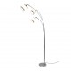 - Davos - Chrome 3 Light Floor Lamp with White Shade Trio-R41553006 - Davos - Chrome 3 Light Floor Lamp with White Shade