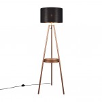 Colette - Coffee Tripod Floor Lamp with Black & Gold Shade Colette - Coffee Tripod Floor Lamp with Black & Gold Shade