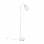 Bidar - White Floor Lamp with Wood Accent Bidar - White Floor Lamp with Wood Accent