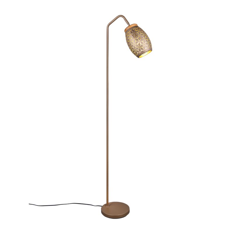 - Bidar - Coffee Floor Lamp with Wood Accent Trio-R41571065 - Bidar - Coffee Floor Lamp with Wood Accent