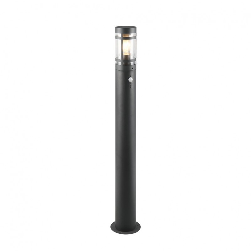 - Paloma - Anthracite PIR Bollard with Clear Diffuser Trio-R41719142 - Paloma - Anthracite PIR Bollard with Clear Diffuser