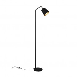 Buddy - Black Floor Lamp with Black & Gold Shade Buddy - Black Floor Lamp with Black & Gold Shade