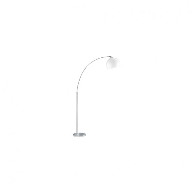 - Brasilia - Chrome Floor Lamp with White Shade Trio-R46031006 - Brasilia - Chrome Floor Lamp with White Shade