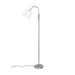 Tommy - Matt Nickel Floor Lamp with White Shade