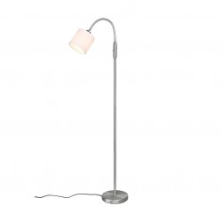 Tommy - Matt Nickel Floor Lamp with White Shade Tommy - Matt Nickel Floor Lamp with White Shade