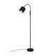 - Tommy - Matt Black Floor Lamp with Black & Gold Shade Trio-R46331079 - Tommy - Matt Black Floor Lamp with Black & Gold Shade
