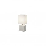 Ping - Vintage White Ceramic Table Lamp with White Shade Ping - Vintage White Ceramic Table Lamp with White Shade