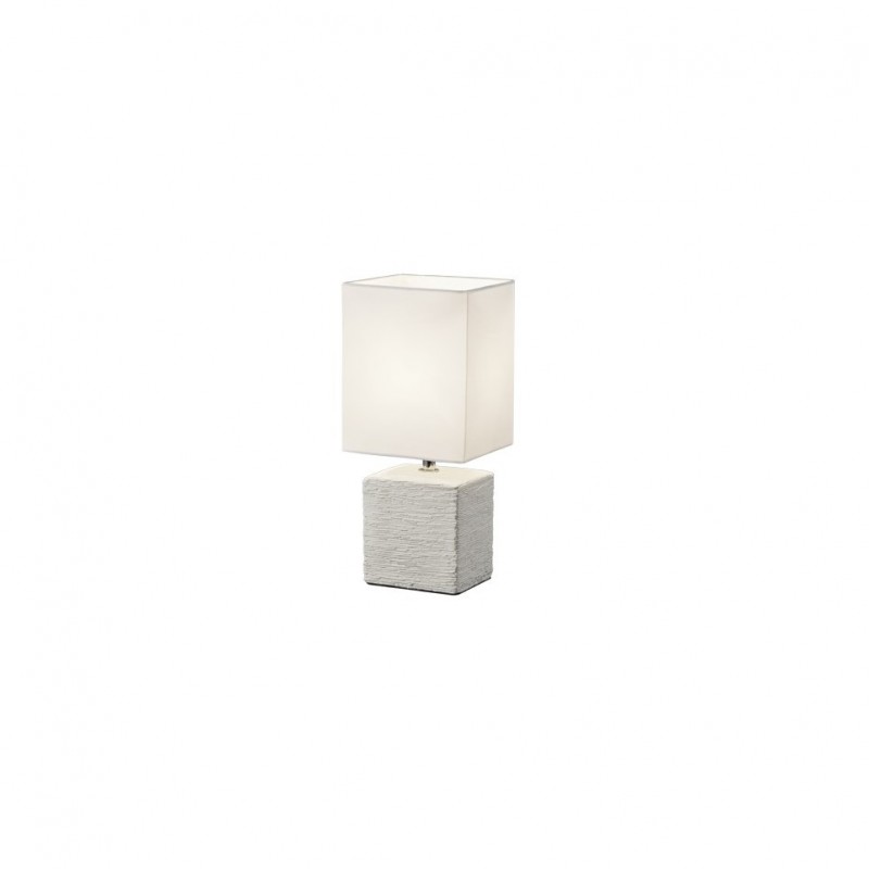 - Ping - Vintage White Ceramic Table Lamp with White Shade Trio-R50131001 - Ping - Vintage White Ceramic Table Lamp with White Shade