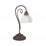 Country - Rusty Table Lamp with Alabaster Glass