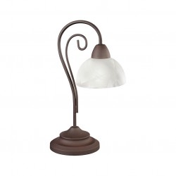 Country - Rusty Table Lamp with Alabaster Glass Country - Rusty Table Lamp with Alabaster Glass