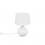 Martin - White Ceramic Table Lamp with White Shade Martin - White Ceramic Table Lamp with White Shade