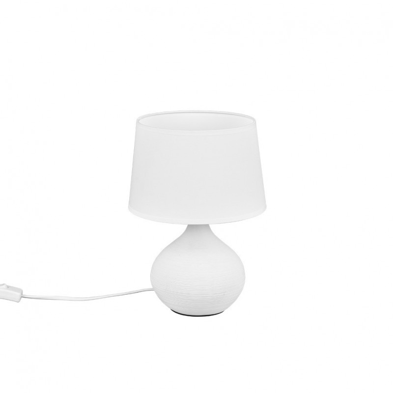 - Martin - White Ceramic Table Lamp with White Shade Trio-R50371001 - Martin - White Ceramic Table Lamp with White Shade