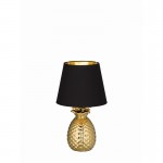 Pineapple - Gold Table Lamp with Black & Gold Shade Pineapple - Gold Table Lamp with Black & Gold Shade