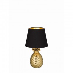 Pineapple - Gold Table Lamp with Black & Gold Shade Pineapple - Gold Table Lamp with Black & Gold Shade
