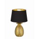 - Pineapple - Gold Table Lamp with Black & Gold Shade Trio-R50431079 - Pineapple - Gold Table Lamp with Black & Gold Shade