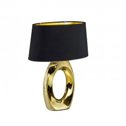 Taba - Gold Table Lamp with Black & Gold Shade Taba - Gold Table Lamp with Black & Gold Shade