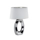 - Taba - Silver Table Lamp with White & Silver Shade Trio-R50521089 - Taba - Silver Table Lamp with White & Silver Shade