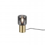 Nico - Matt Brass Table Lamp with Smoked Glass Nico - Matt Brass Table Lamp with Smoked Glass