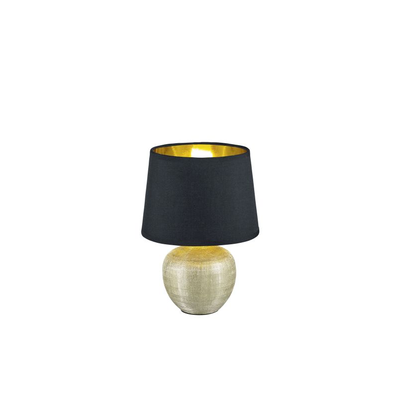 - Luxor - Gold Table Lamp with Black & Gold Shade Trio-R50621079 - Luxor - Gold Table Lamp with Black & Gold Shade