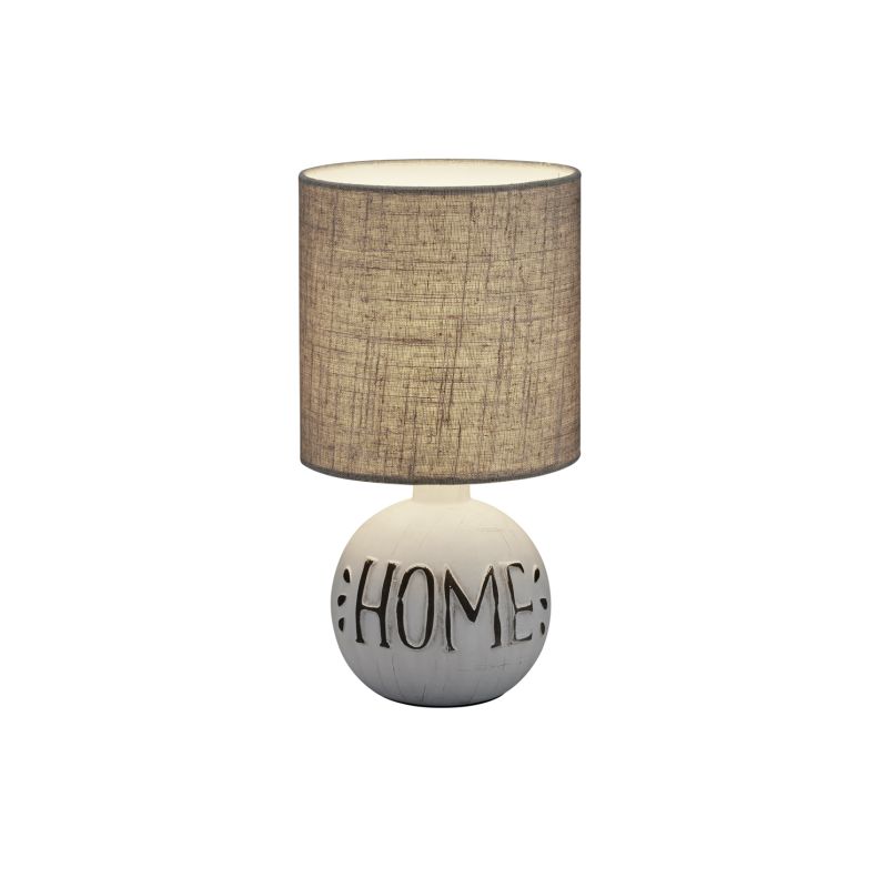 - Esna - Grey Ceramic Table Lamp with Cappucino Shade Trio-R50651025 - Esna - Grey Ceramic Table Lamp with Cappucino Shade