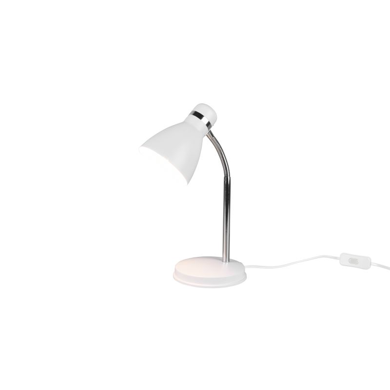 - Harvey - Matt White & Chrome Desk Lamp Trio-R50731031 - Harvey - Matt White & Chrome Desk Lamp