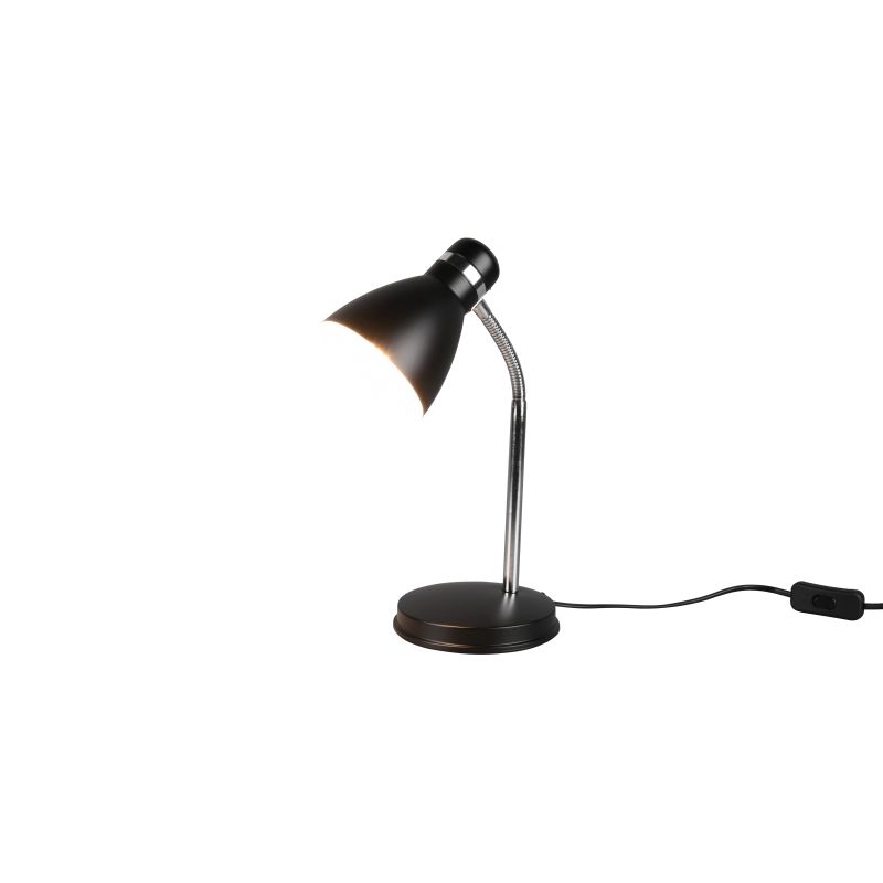 Table & Floor Lamp - Harvey - Matt Black & Chrome Desk Lamp Trio-R50731032 - Harvey - Matt Black & Chrome Desk Lamp