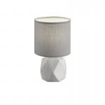 Pike - Grey Concrete Table Lamp with Grey Shade