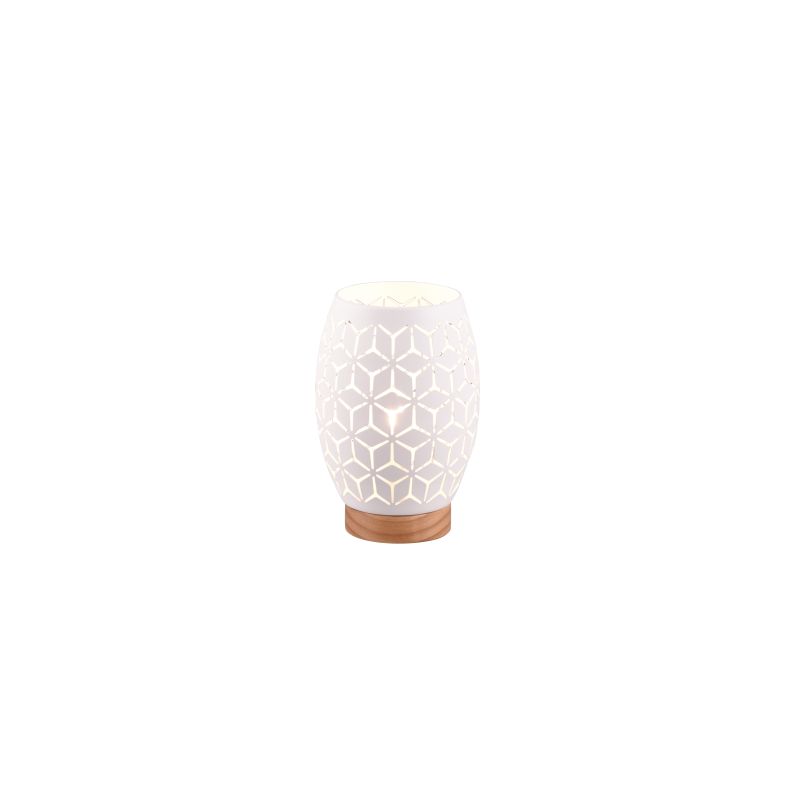 - Bidar - White Table Lamp with Wood Accent Trio-R51571031 - Bidar - White Table Lamp with Wood Accent