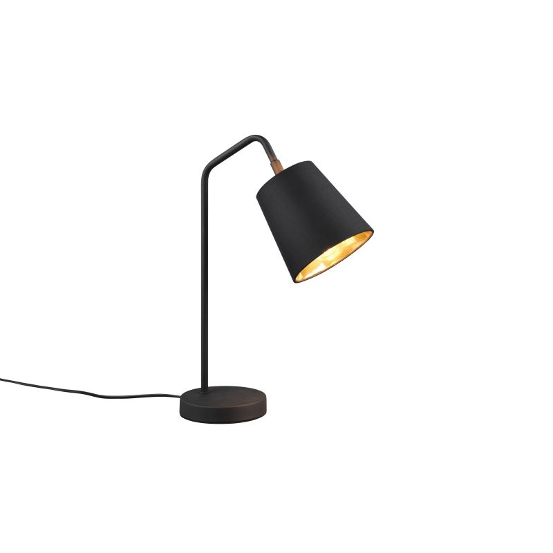 - Buddy - Black Table Lamp with Black & Gold Shade Trio-R51721032 - Buddy - Black Table Lamp with Black & Gold Shade