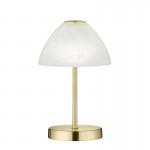 Queen - Matt Brass Touch LED Table Lamp witch Alabaster Glass Queen - Matt Brass Touch LED Table Lamp witch Alabaster Glass