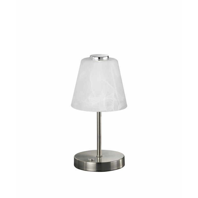 - Emmy - Matt Nickel Touch LED Table Lamp witch Alabaster Glass Trio-R52541907 - Emmy - Matt Nickel Touch LED Table Lamp witch Alabaster Glass