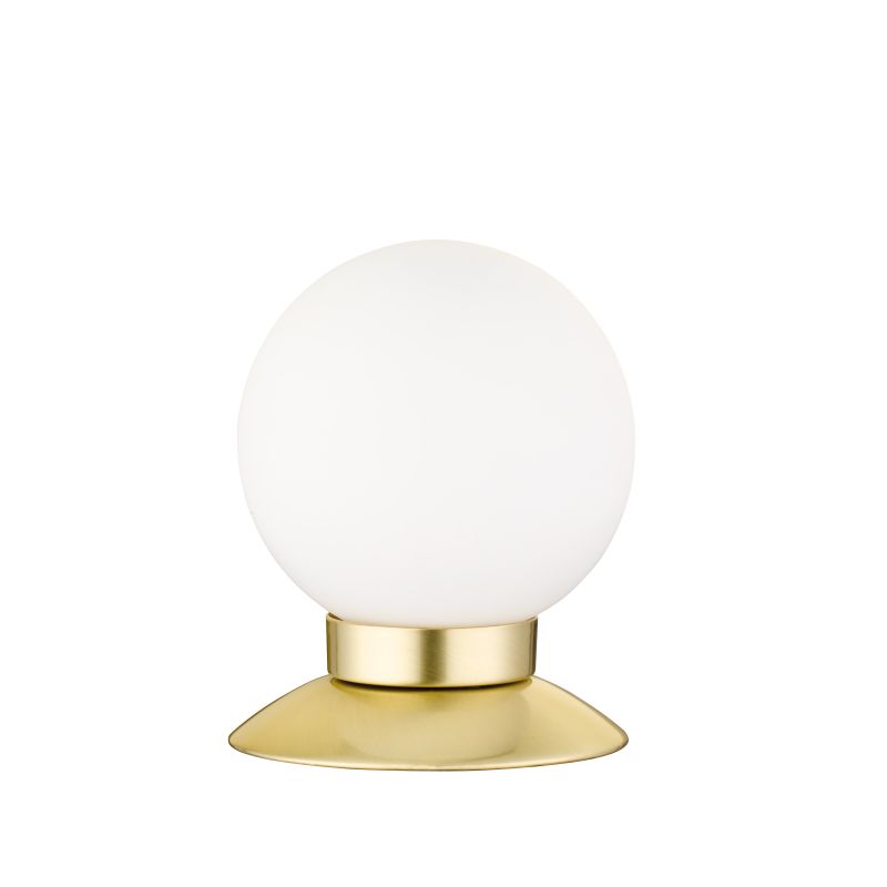 - Princess - Matt Brass Touch LED Table Lamp with White Glass Trio-R52551908 - Princess - Matt Brass Touch LED Table Lamp with White Glass