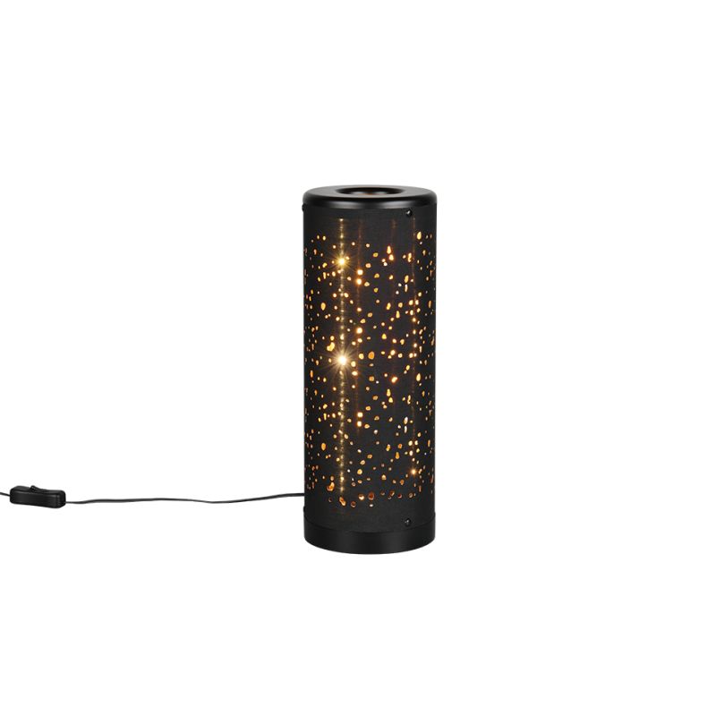 - Taco - Black Fabric LED Table Lamp with Starlight Effect Trio-R52801002 - Taco - Black Fabric LED Table Lamp with Starlight Effect