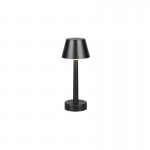 Vidal - Rechargeable Matt Black Table Lamp IP44