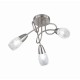 - Colmar - Matt Nickel 3 Spotlights with Flower Pattern Glass Trio-R60023007 - Colmar - Matt Nickel 3 Spotlights with Flower Pattern Glass