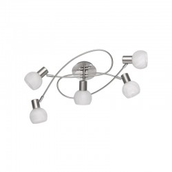 Antibes - Matt Nickel 5 Semi Flush with Alabaster Glass Antibes - Matt Nickel 5 Semi Flush with Alabaster Glass