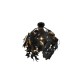 - Leavy - Matt Black Ceiling Lamp with Black & Gold Leaves Trio-R60461032 - Leavy - Matt Black Ceiling Lamp with Black & Gold Leaves