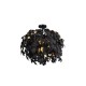 - Leavy - Matt Black 3 Light Ceiling Lamp with Black & Gold Leaves Trio-R60463032 - Leavy - Matt Black 3 Light Ceiling Lamp with Black & Gold Leaves