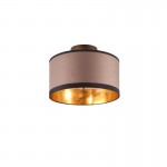 Davos - Black 2 Light Ceiling Lamp with Taupe Shade Davos - Black 2 Light Ceiling Lamp with Taupe Shade