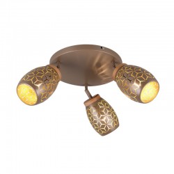 Bidar - Coffee 3 Spotlight with Wood Accent Bidar - Coffee 3 Spotlight with Wood Accent