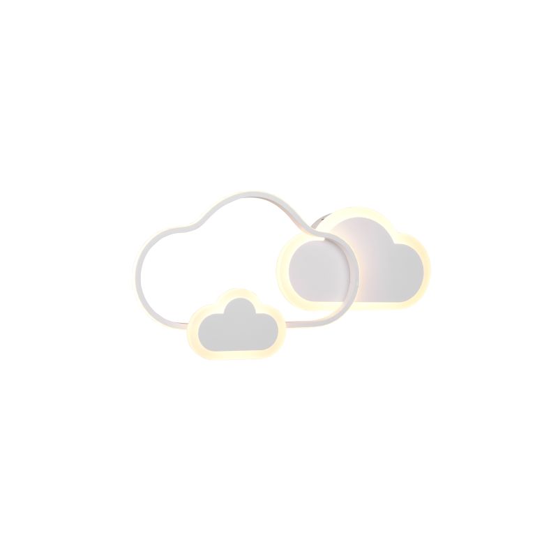 Trio-R62263131 - Cloudy - White RGBW Wall Lamp with Remote Control