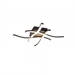 Route - Black & Wooden 4 Light LED Ceiling Lamp 3000K Route - Black & Wooden 4 Light LED Ceiling Lamp 3000K