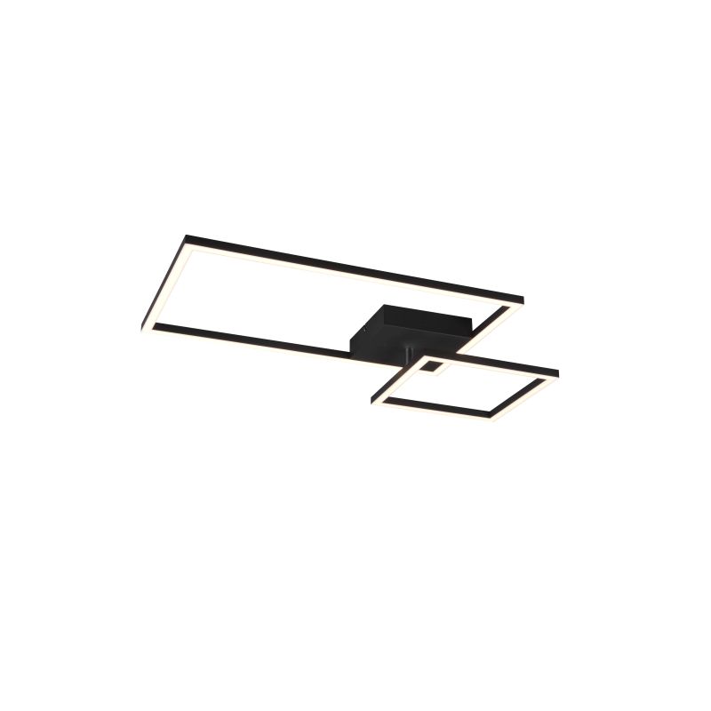 Ceiling Lights - Padella - Matt Black 2 Light Flush 3000K Trio-R62642132 - Padella - Matt Black 2 Light Flush 3000K