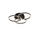 Trio-R62823132 - Circle - Matt Black 3 Light CCT Ceiling Lamp with Remote Control
