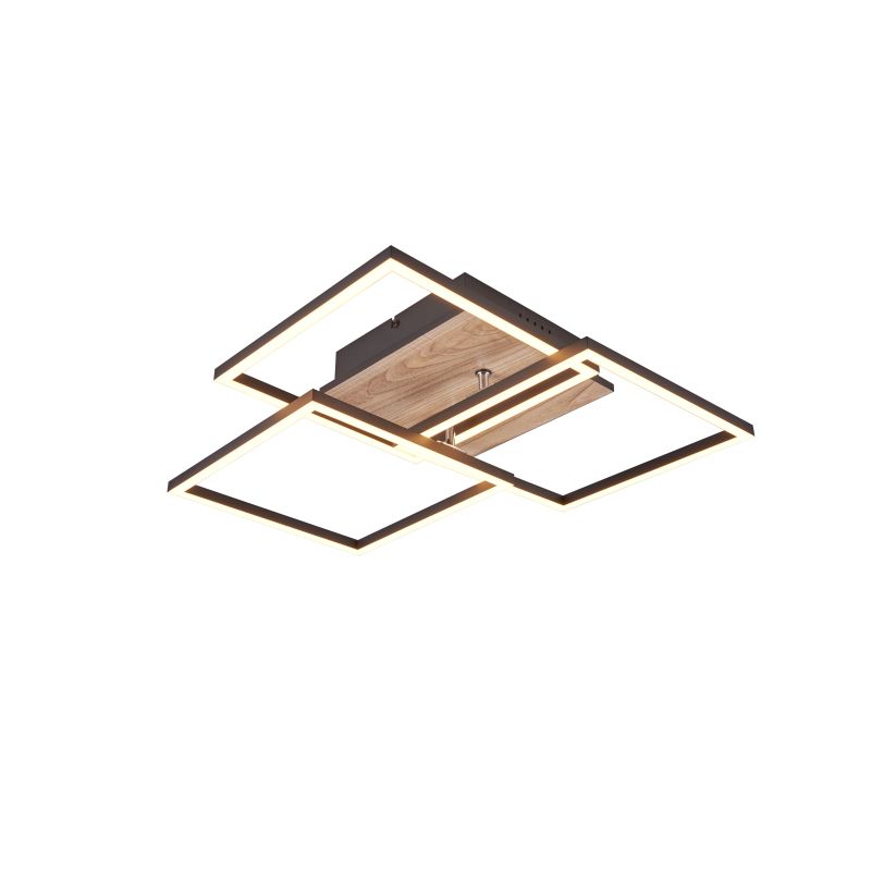 - Mobile - Black & Wooden 3 Light CCT Ceiling Lamp with Remote Control Trio-R62883135 - Mobile - Black & Wooden 3 Light CCT Ceiling Lamp with Remote Control